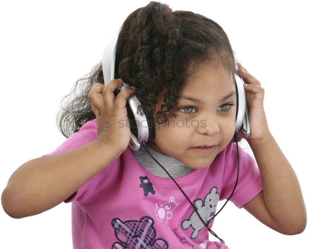 Similar – little boy with headphones