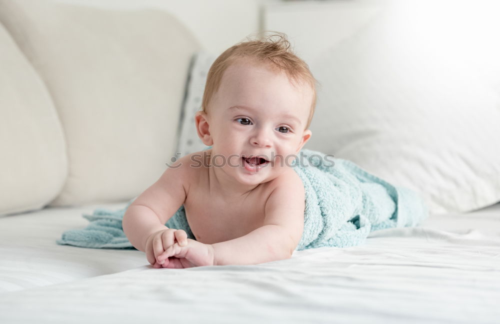 Similar – Cute Baby Girl Lying in the Crib