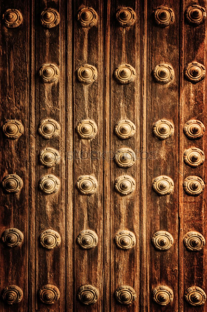 Similar – Antique Wooden Door with metal decoration. Texture background