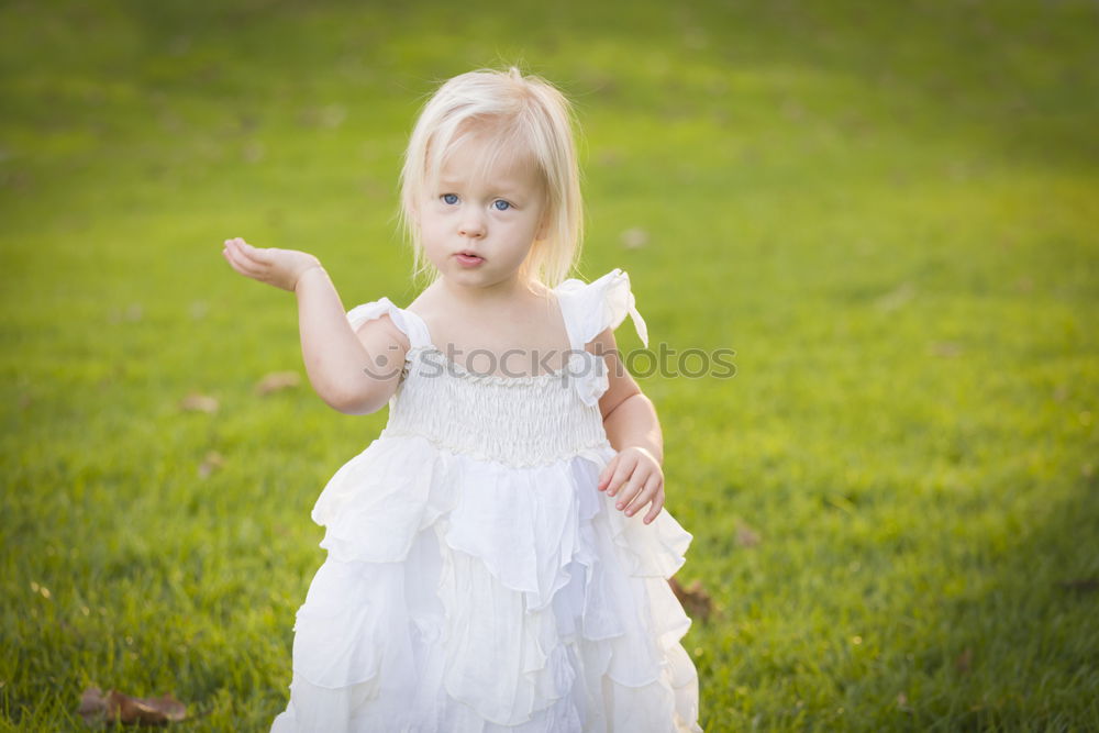 Similar – Image, Stock Photo Little beautiful girl in nature stream wearing dress