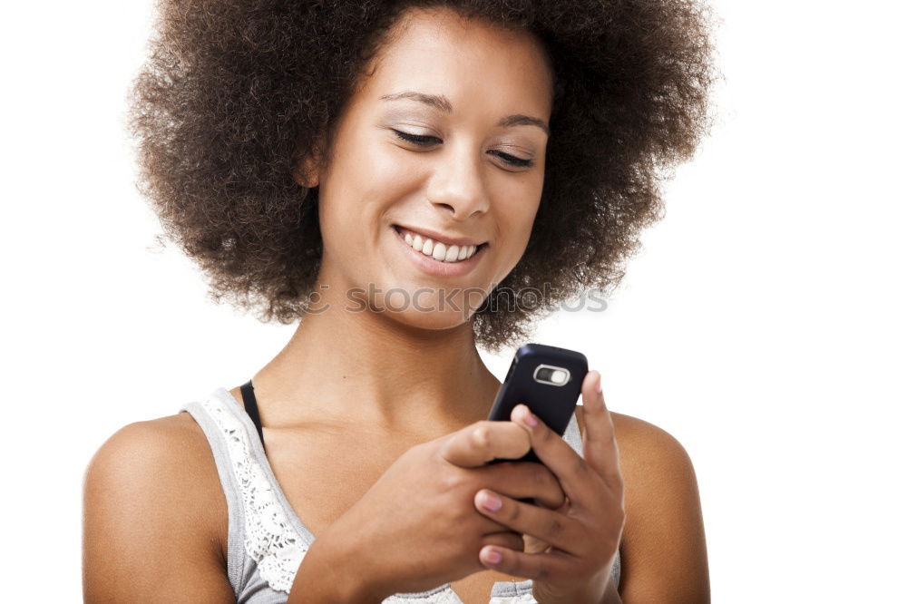 Similar – Image, Stock Photo Young casual woman using her smartphone