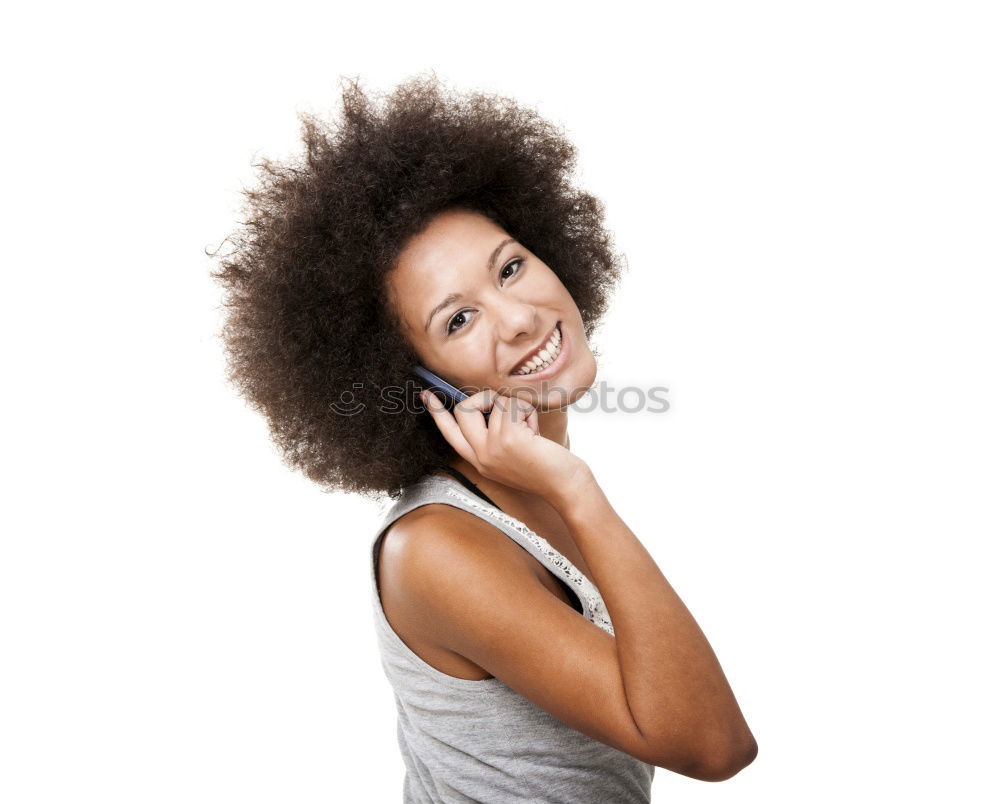 Similar – Young black woman, afro hairstyle, smiling