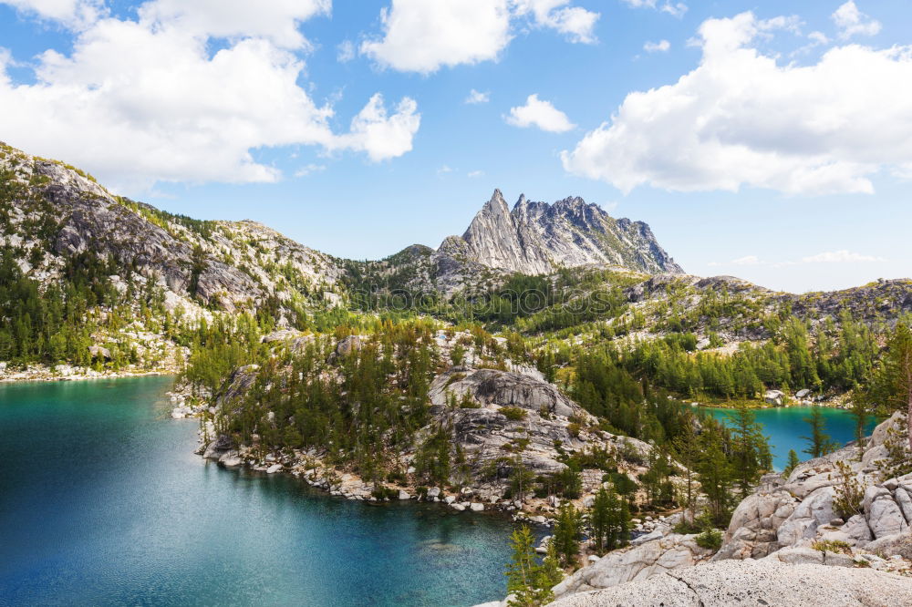 Similar – Image, Stock Photo Wooden hut in front of the Oeschinensee lake