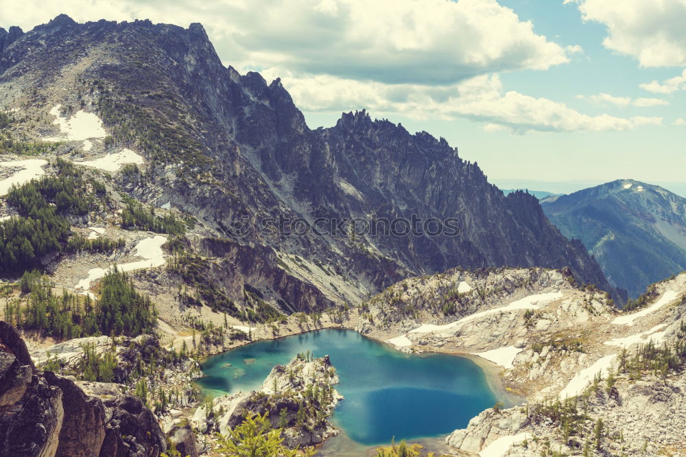 Similar – Image, Stock Photo Wooden hut in front of the Oeschinensee lake