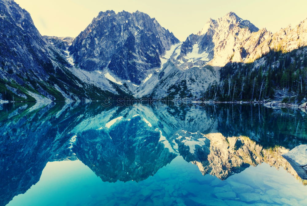 Similar – reflections in lake seebensee