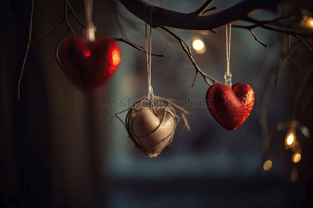 Similar – small wicker red heart hangs on a rope