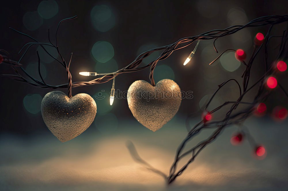 Similar – Image, Stock Photo Fir twigs with hanging lampion of a lampion flower in backlight with Bokeh