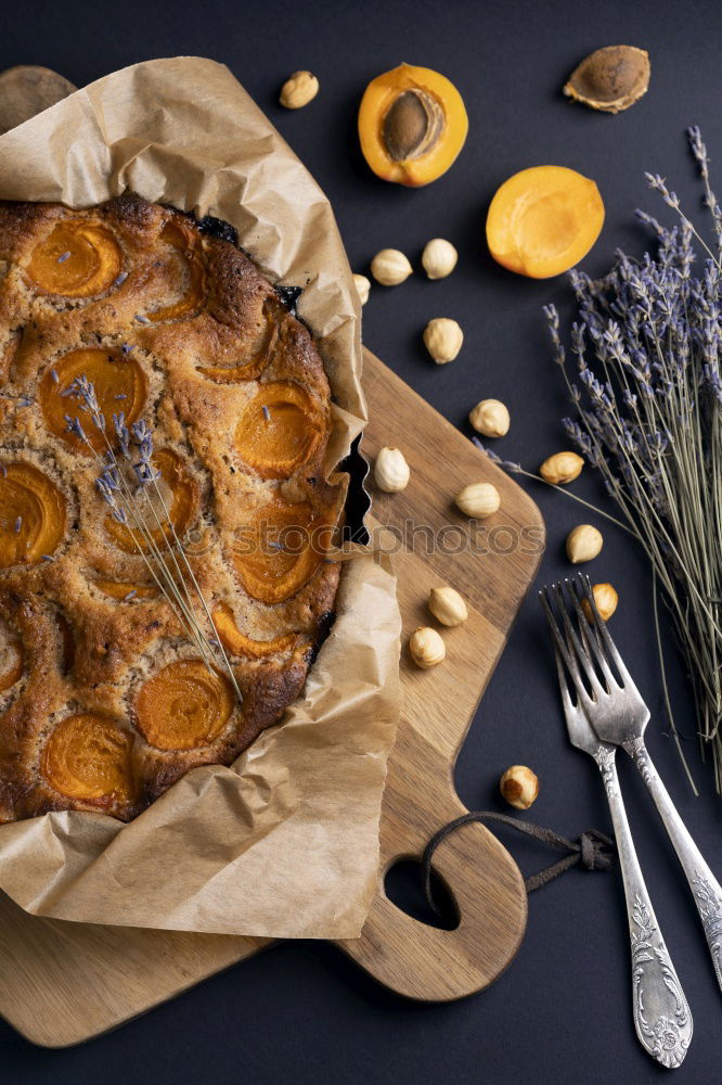 Image, Stock Photo Wine near pastry and herbs