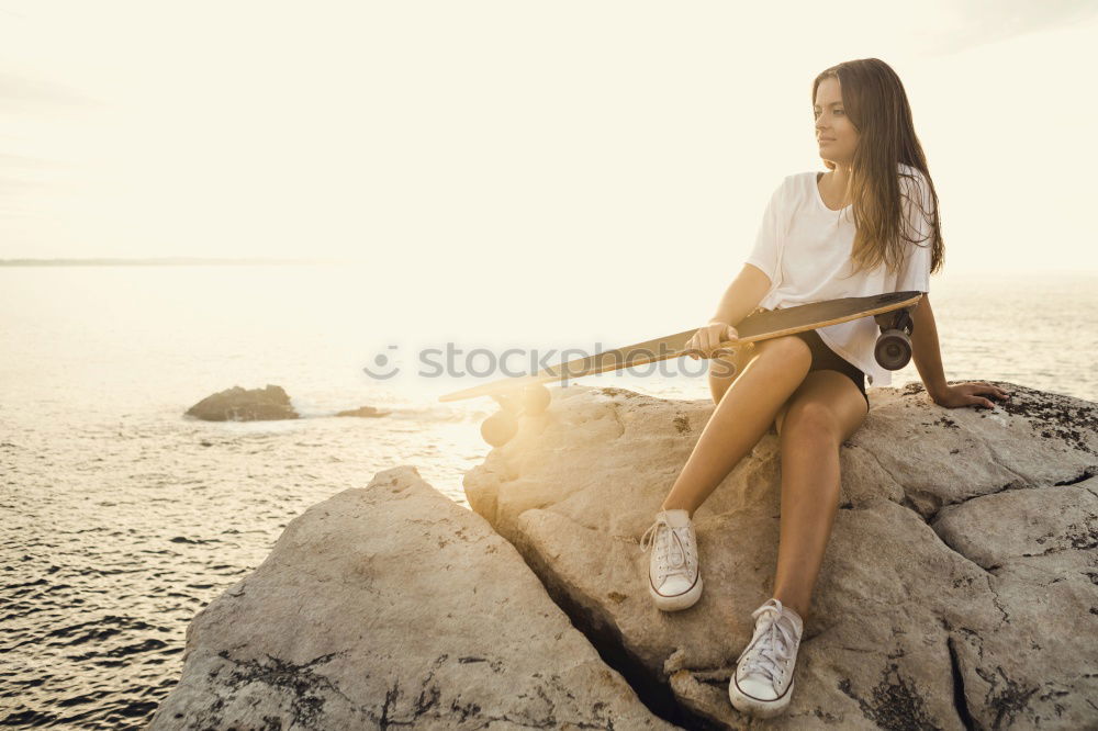 Similar – Girl at English Bay Beach in Vancouver, BC, Canada