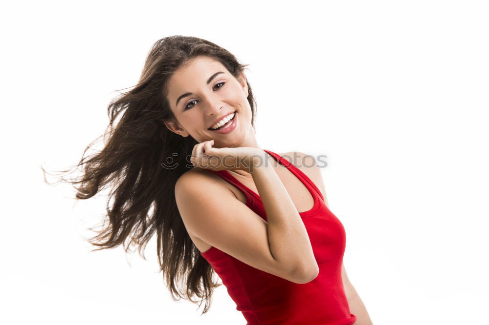 Similar – Image, Stock Photo African woman listening to music with earphones and smartphone