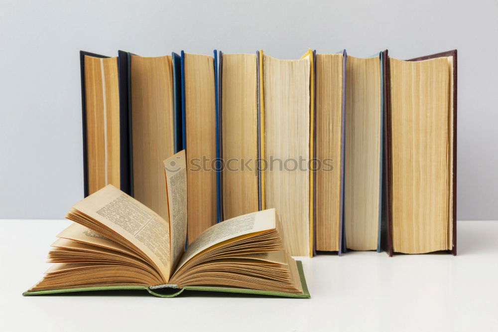 Similar – Image, Stock Photo stack of books in a blue cover