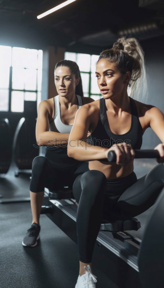 Similar – Image, Stock Photo People stretching legs in a fitness class