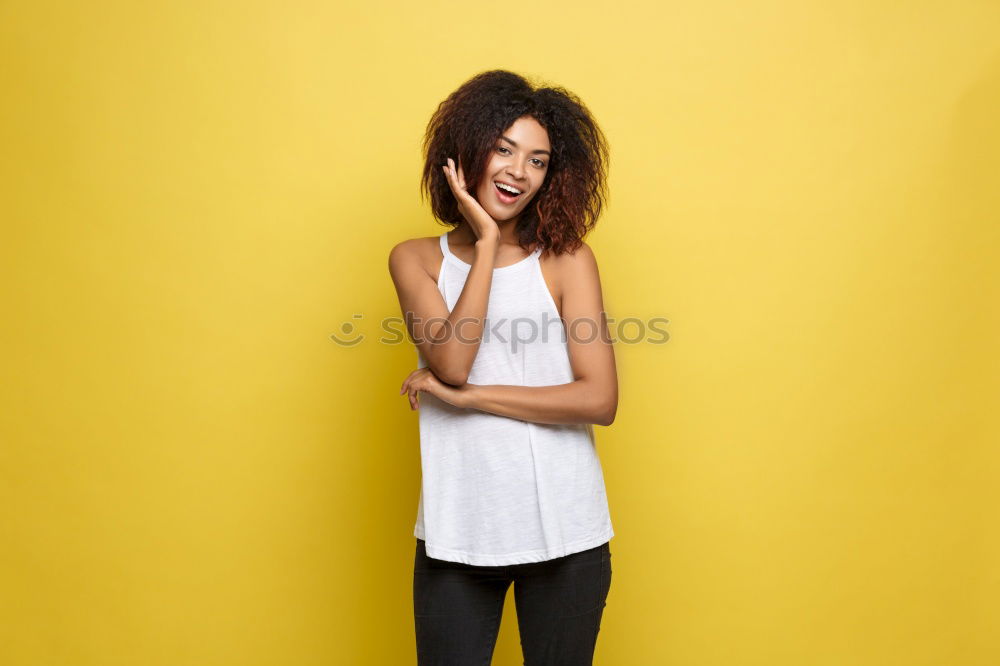 Similar – Stylish black woman in suit and blouse with briefcase