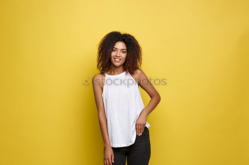 Woman on Yellow Wall