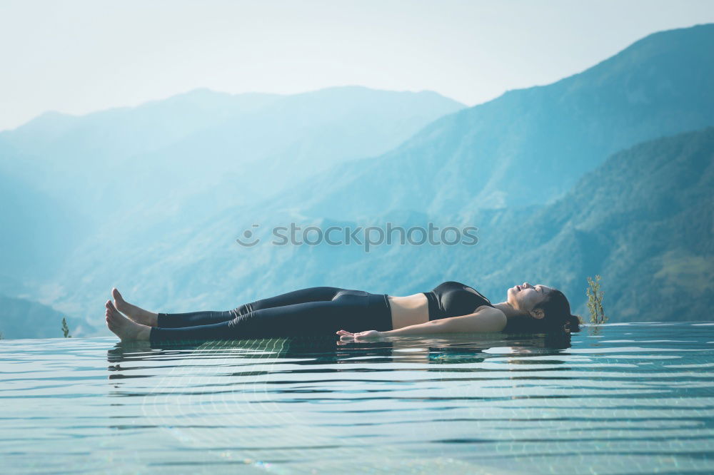 Similar – Image, Stock Photo Woman with closed eyes in water