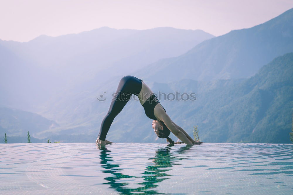 Similar – Image, Stock Photo Woman with closed eyes in water