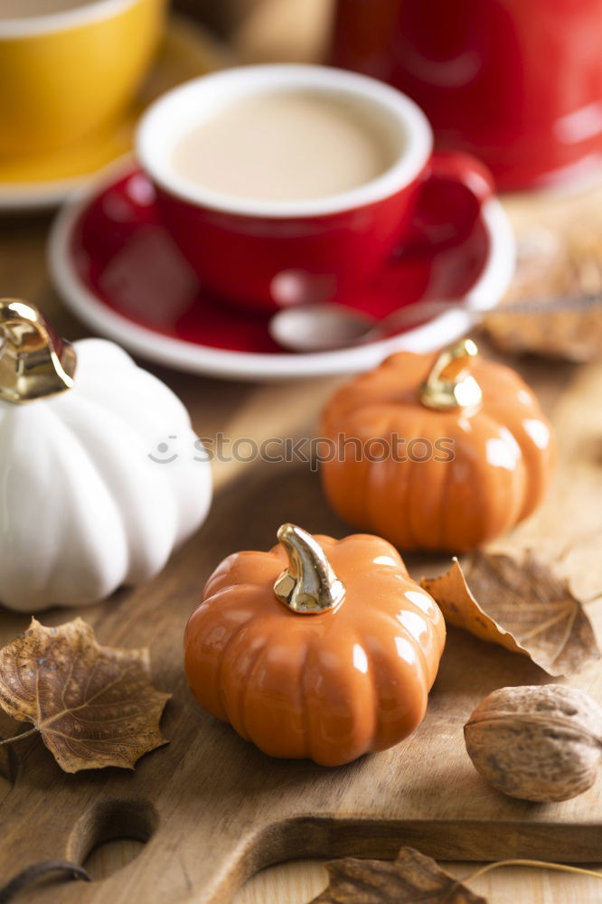 Similar – Image, Stock Photo Pumpkin spice latte coffee