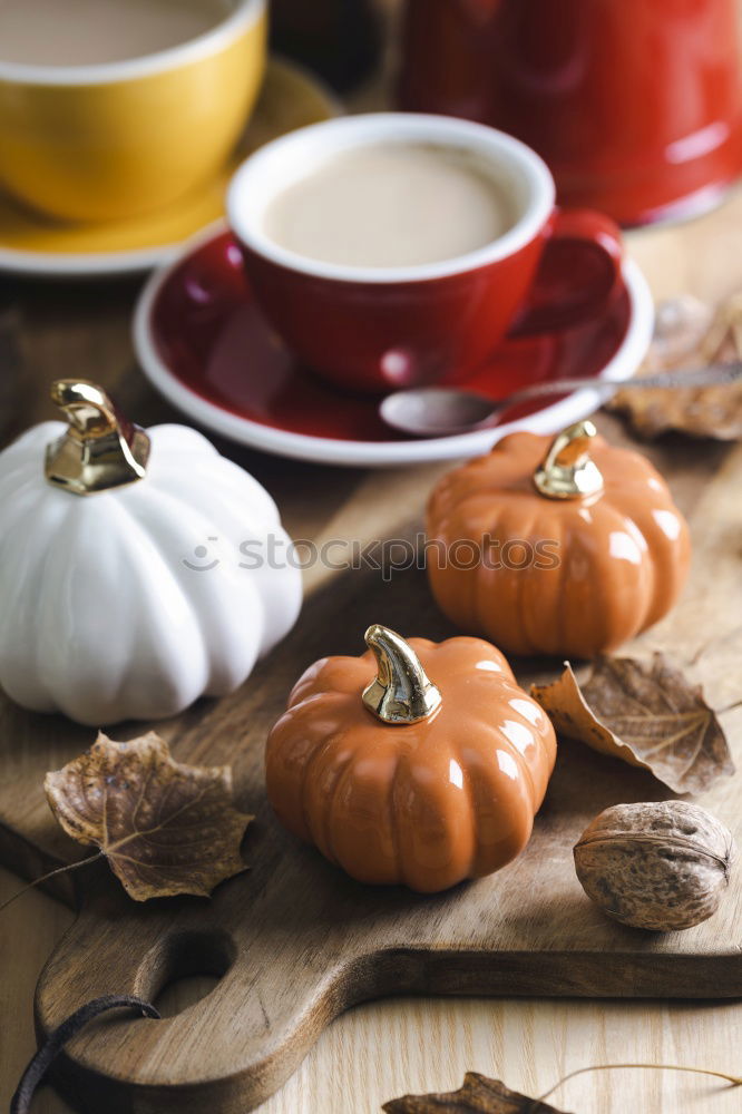 Similar – Image, Stock Photo Pumpkin spice latte coffee