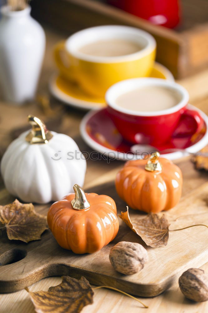 Similar – Image, Stock Photo Pumpkin spice latte coffee