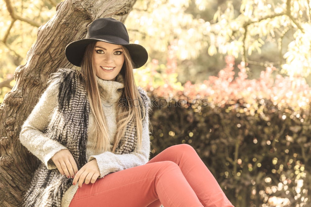 Similar – Image, Stock Photo smiling woman in outdoor