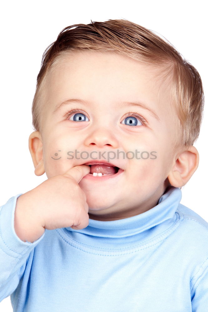 Similar – boy smiling and looking up with carboard glasses