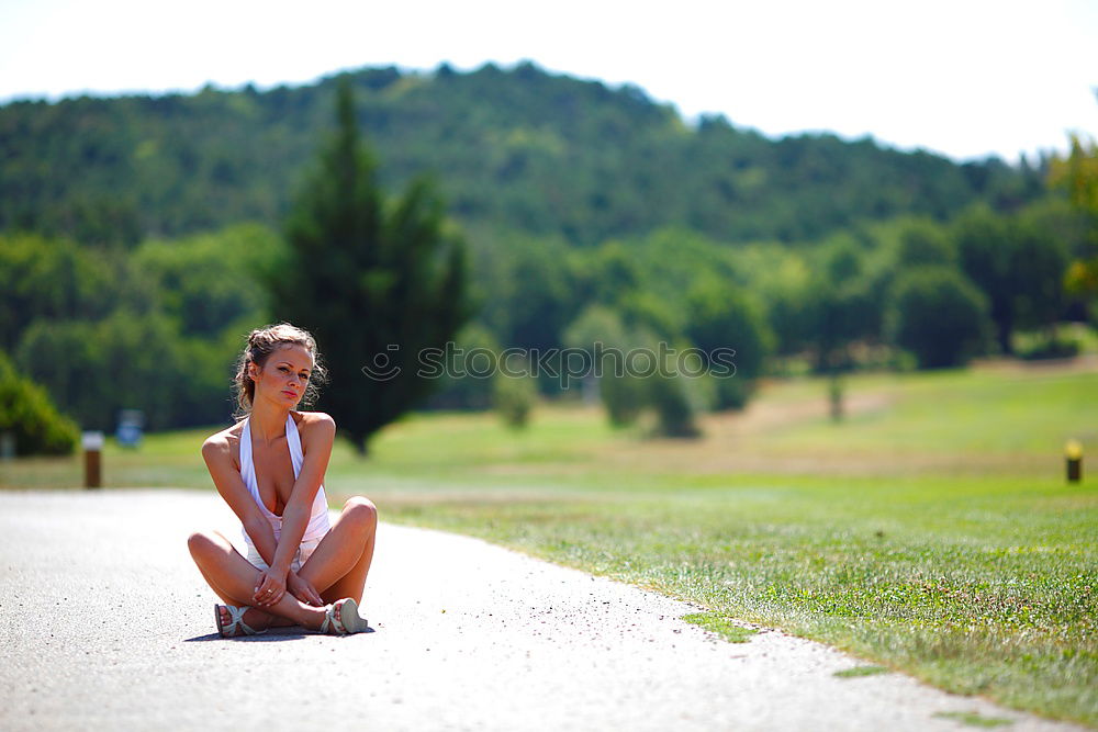 Similar – athletic woman resting