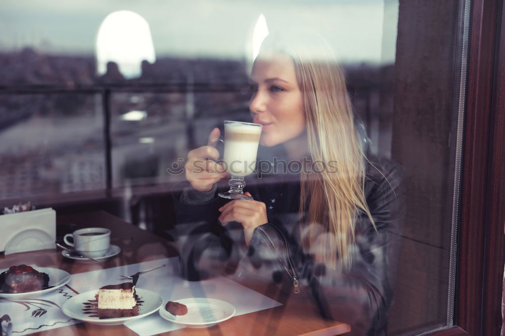 Image, Stock Photo happy with coffee 3