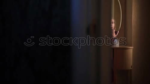 Similar – Image, Stock Photo Reflection of woman drinking from bottle