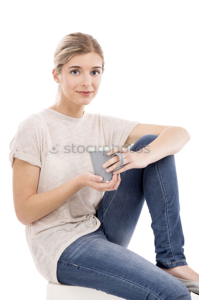 Similar – Image, Stock Photo Schoolgirl reading a book in classroom