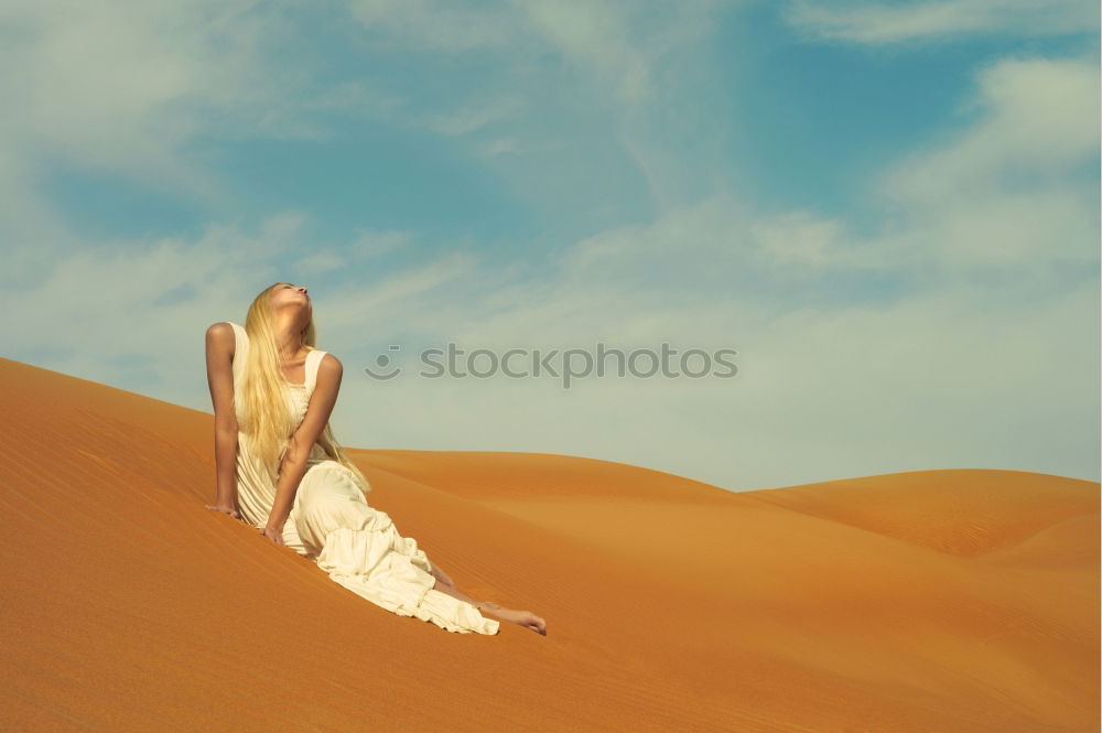 Similar – Image, Stock Photo Lady on the beach