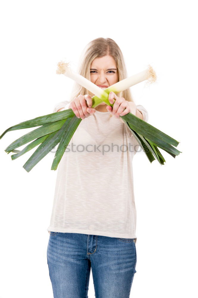 Similar – Image, Stock Photo Vegan girl holding a bunch of swiss cahrd