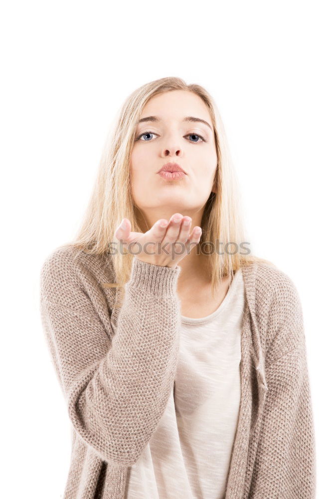 Young blonde girl with updo