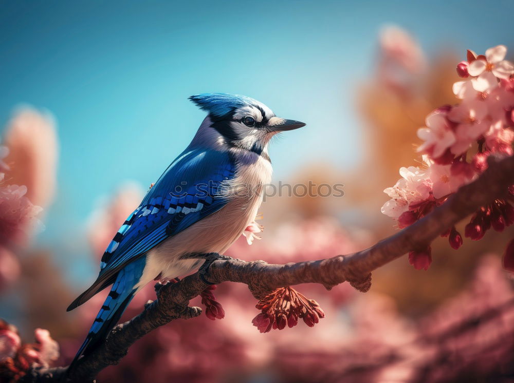 Similar – Image, Stock Photo little tit in a flowering tree