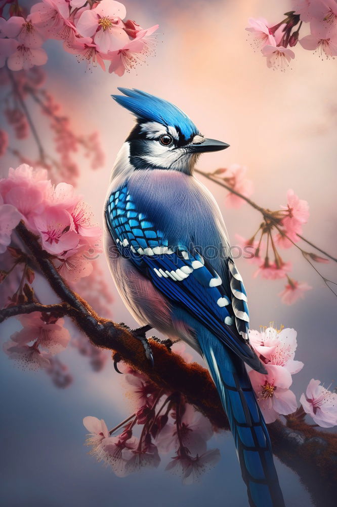 Similar – Image, Stock Photo little tit in a flowering tree