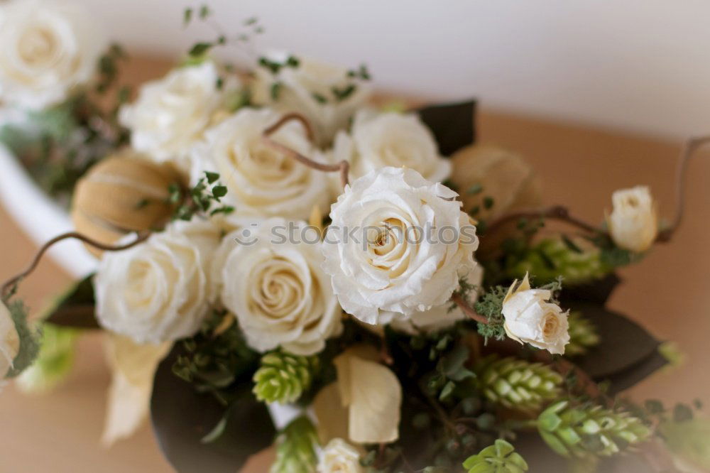 Similar – Image, Stock Photo Bridal bouquet of roses 1