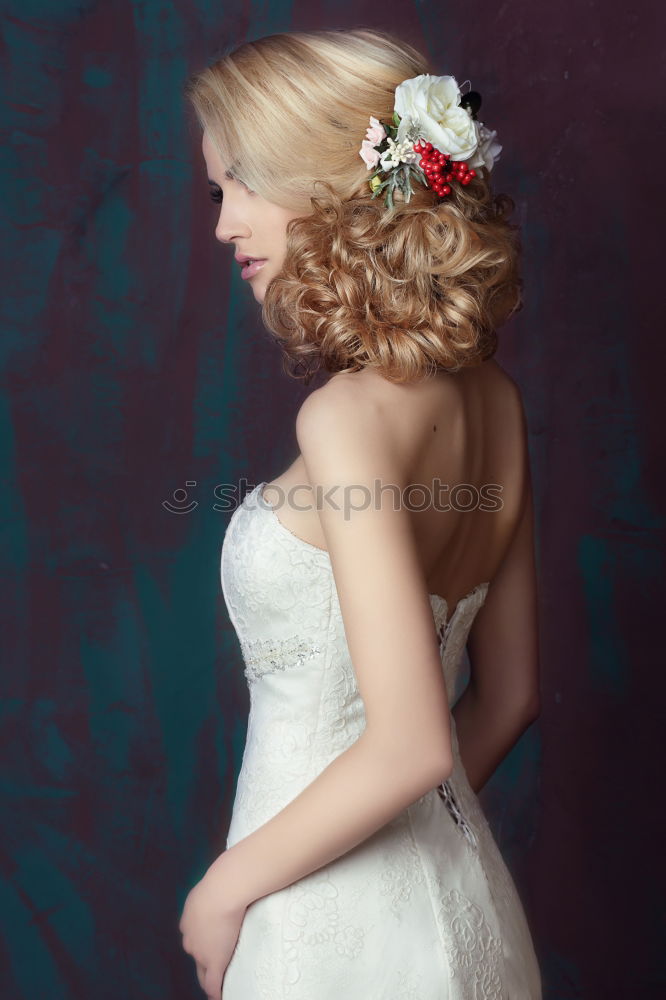 Similar – Image, Stock Photo Pretty woman wearing flower garland