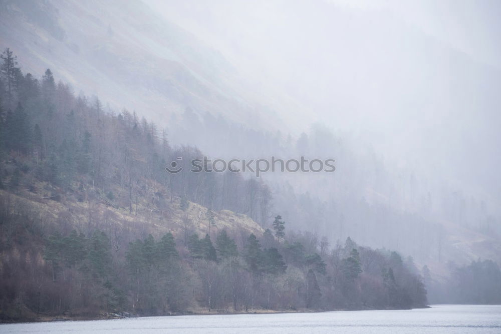 Similar – Image, Stock Photo Shore with mountains near water