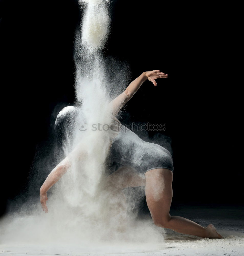 Image, Stock Photo A man climbing on the rock from magnesium, mountain at dusk.