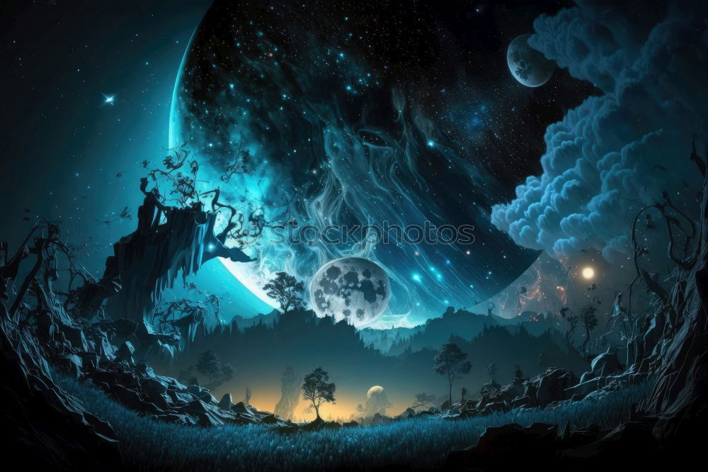 Image, Stock Photo Marley’s Spirit Night sky