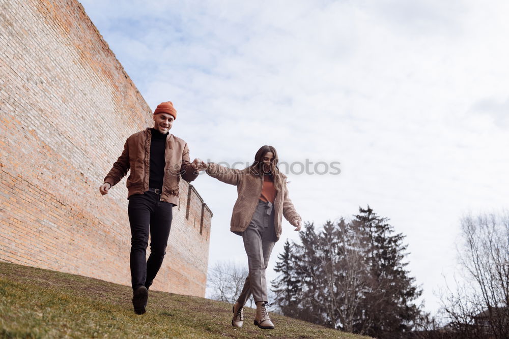 Similar – Image, Stock Photo Group of friends in the street with smartphone