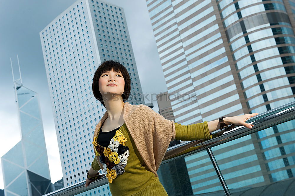 Similar – Image, Stock Photo Attractive woman at case