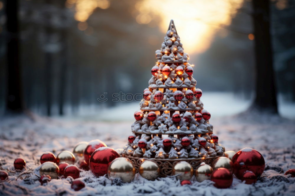 Similar – Image, Stock Photo Christmas decoration on a rustic wooden table.