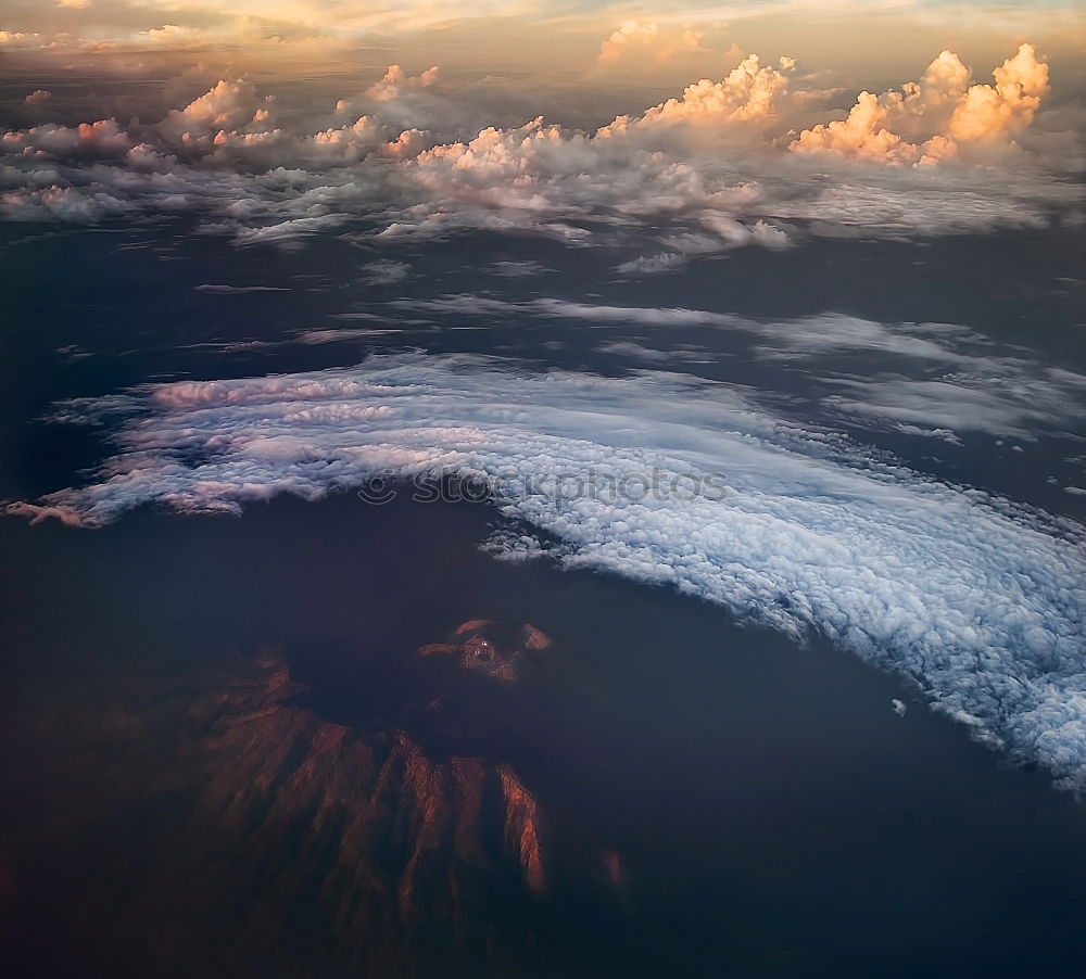 Similar – Image, Stock Photo Sunset over the Clouds Red