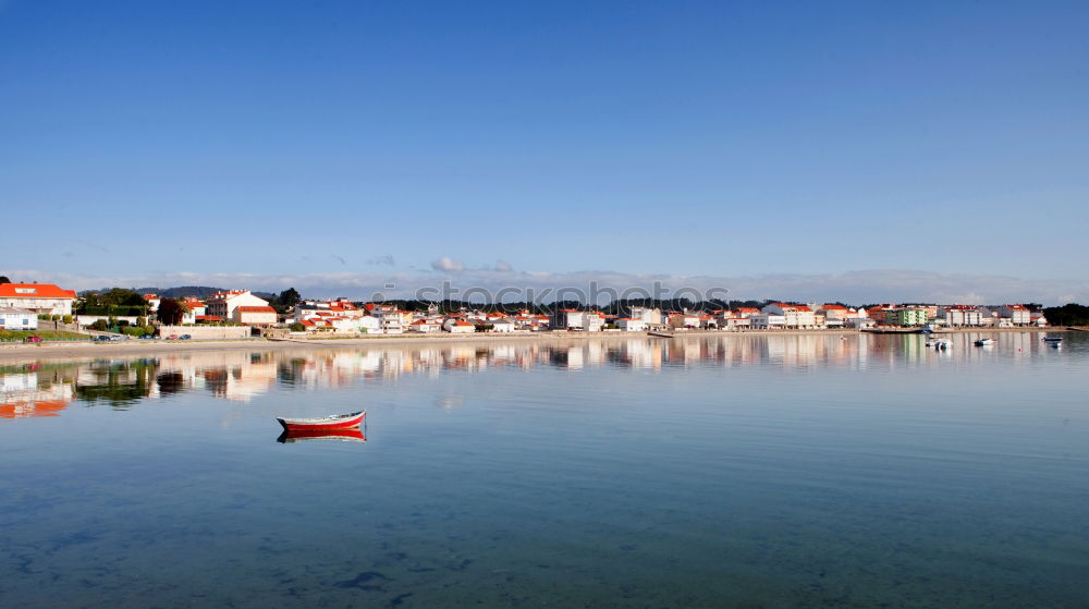 Similar – Image, Stock Photo the city in the river.