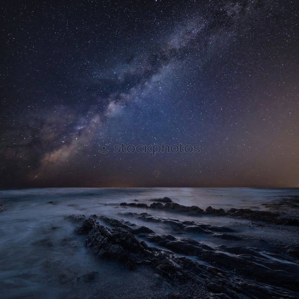 Similar – Milky Way over Lake Constance