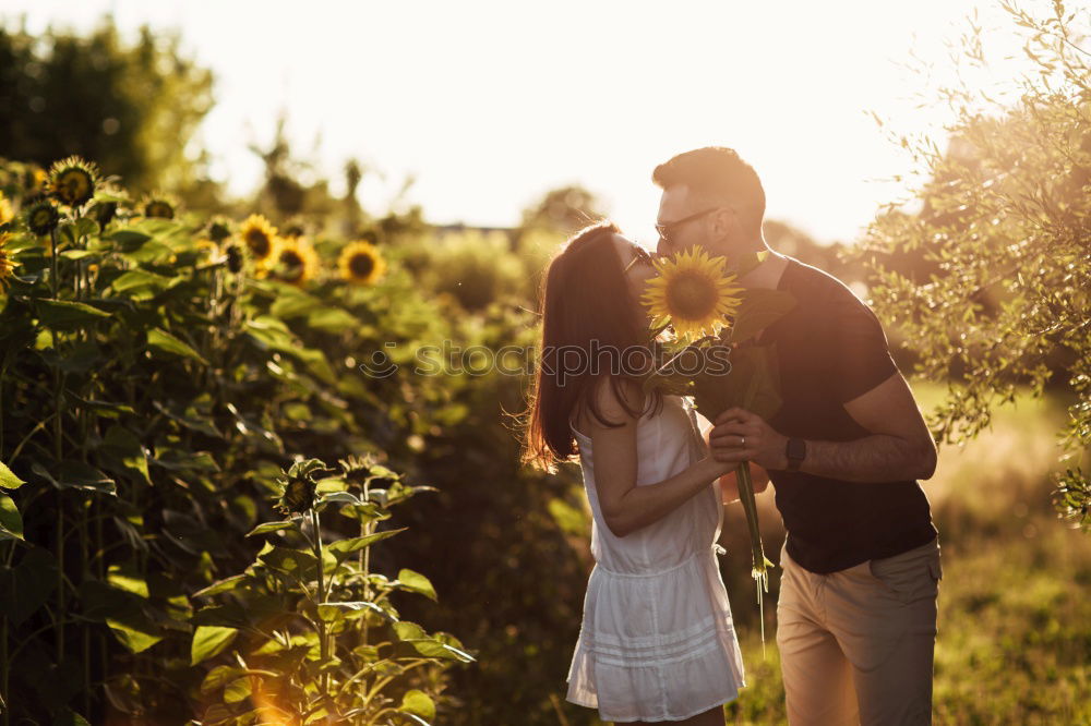 Similar – Image, Stock Photo Couple Hiking up a Mountain