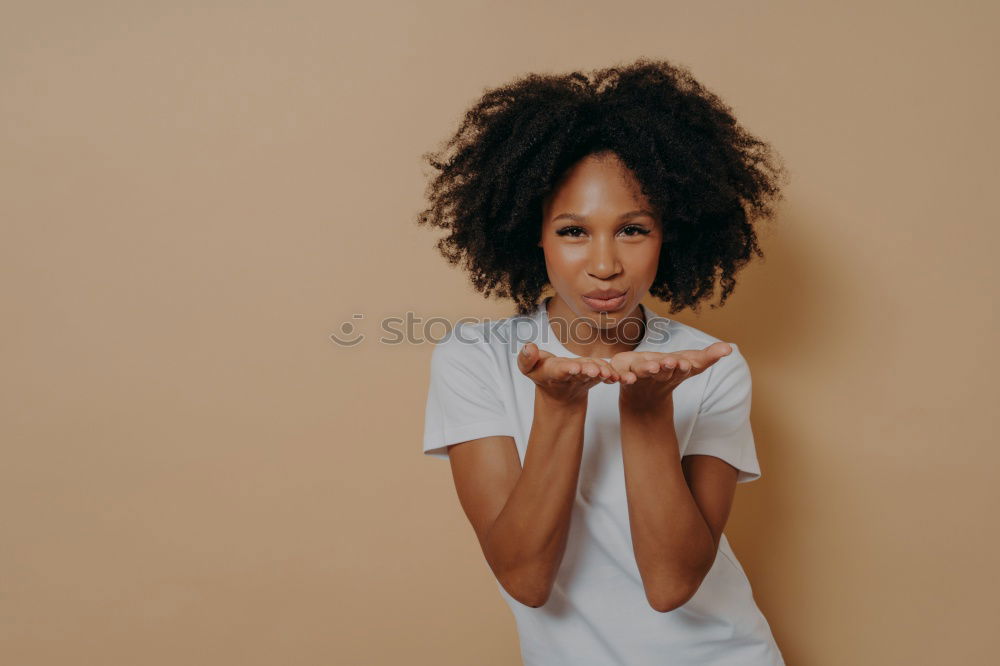 Similar – Ethnic woman making faces