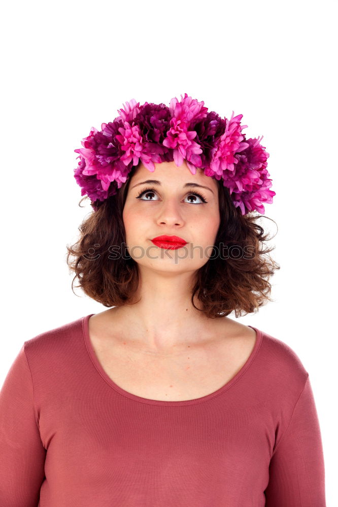 Similar – Image, Stock Photo Attractive red haired girl with wreath of flowers