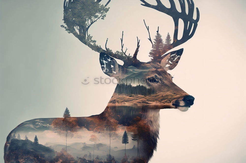 Similar – Image, Stock Photo at king’s Deer Elk Animal