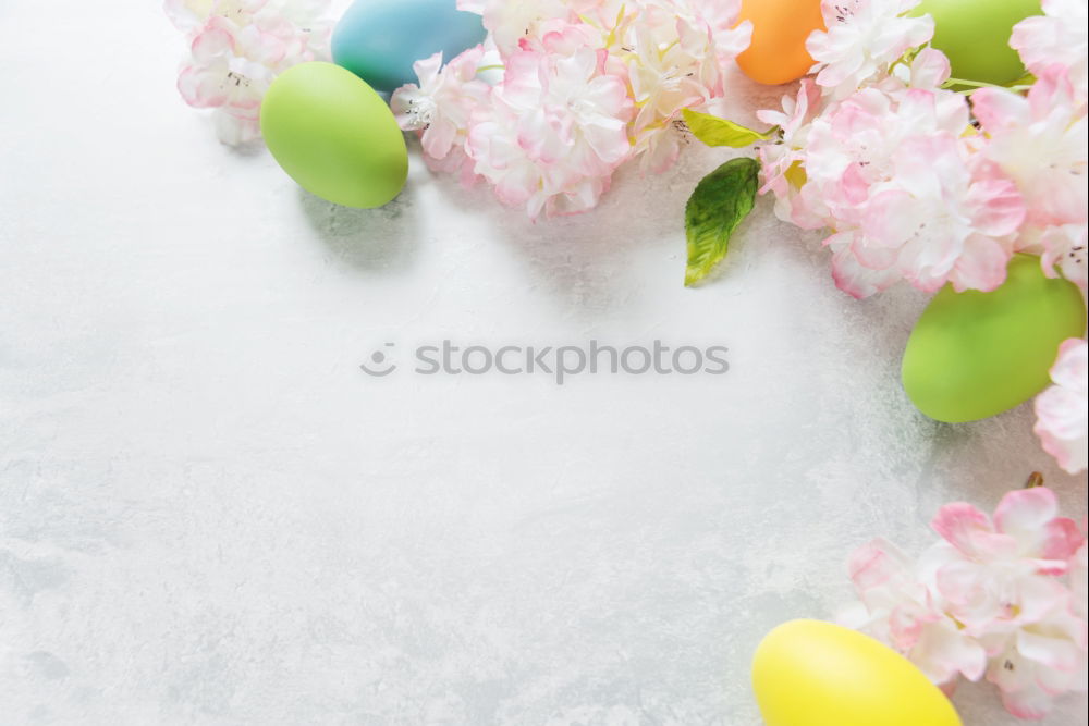 Similar – Image, Stock Photo Easter in pastel colour with eggs, flowers and cake